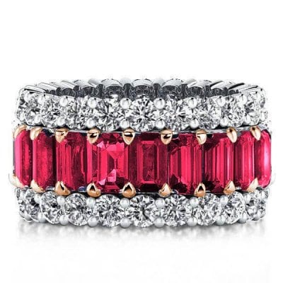 Garnet Wedding Band