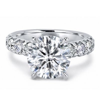 Italo 3.00 CT. Round Cut Moissanite Engagement Ring