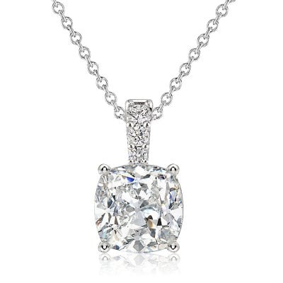 Italo Moissanite Cushion Cut Pendant Necklace