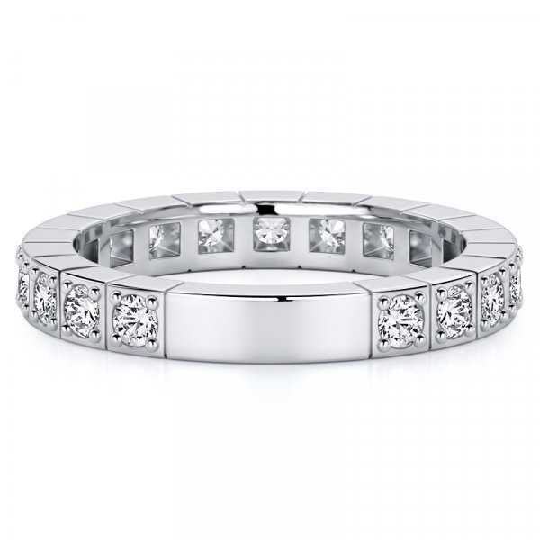 Italo Engraved Ring Round Cut Initial Personalized Eternity Band Ring