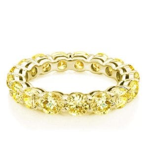 Yellow Sapphire Eternity Band