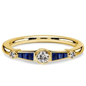 Italo Golden Bezel Setting Vintage Engagement Rings For Women Promise Ring