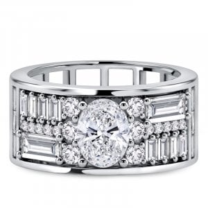 Italo Oval Cut Unique Engagement Ring For Women Cocktail Ring