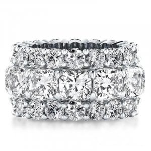 Eternity Cushion Cut Wedding Band Eternity Band For Women