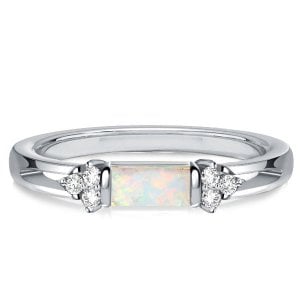 Italo Opal Wedding Ring Vintage Band Ring For Women