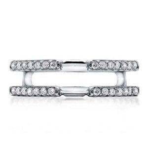 Italo Classic White Sapphire Enhancers Band Ring Guard Enhancers Ring