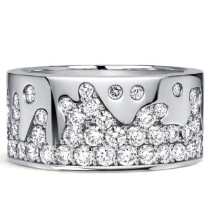 Italo Waterfall Round Cut Eternity Wedding Band For Women Waterfall Ring