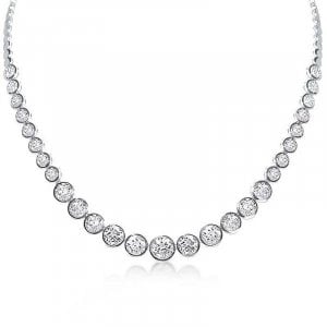 Bezel Tennis Necklace