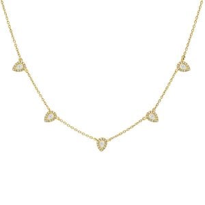 Golden Halo Pear Cut Chain Necklace