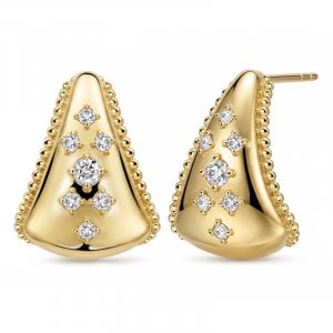 Italo Gloden Scattered Round Cut Hoop Earrings For Women