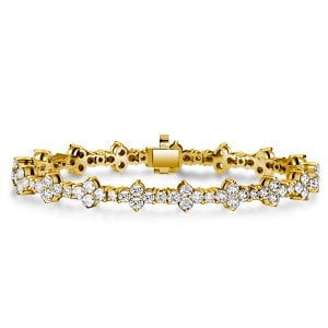 Italo White Sapphire Vivid Tennis Bracelet In Sterling Silver