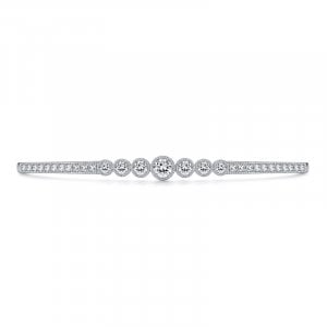 Italo Vintage Bezel Setting Round Cut Pin Brooch For Women