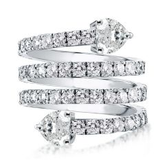 指輪・リング Numbering Coil Spiral Pave Ring #8407 4BFK814 Diamond Bezel Spiral Ring, 14k Wrap Around Ring, Solid Gold
