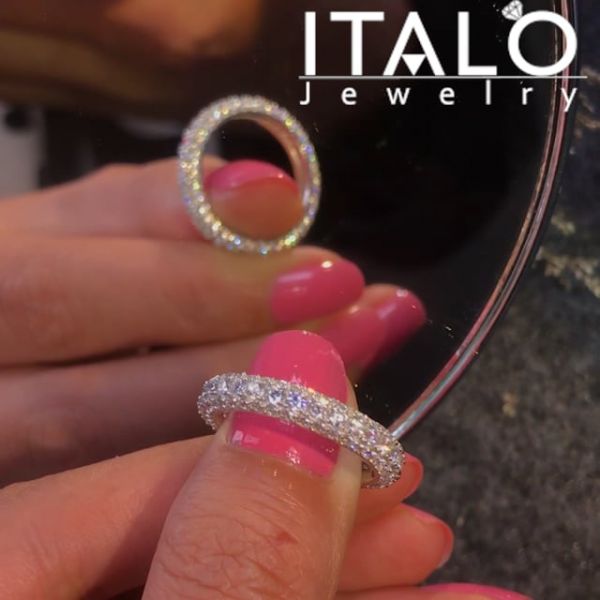 Italo Eternity Created White Sapphire Wedding Band
