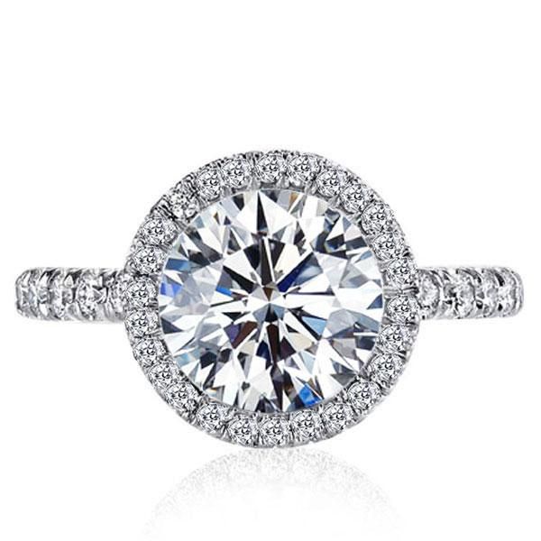 Round Halo Engagement Rings