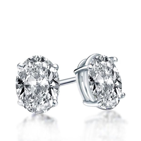 Buy European Round Diamond Stud Earrings 1.27 ctw 14k White Gold Online |  Arnold Jewelers