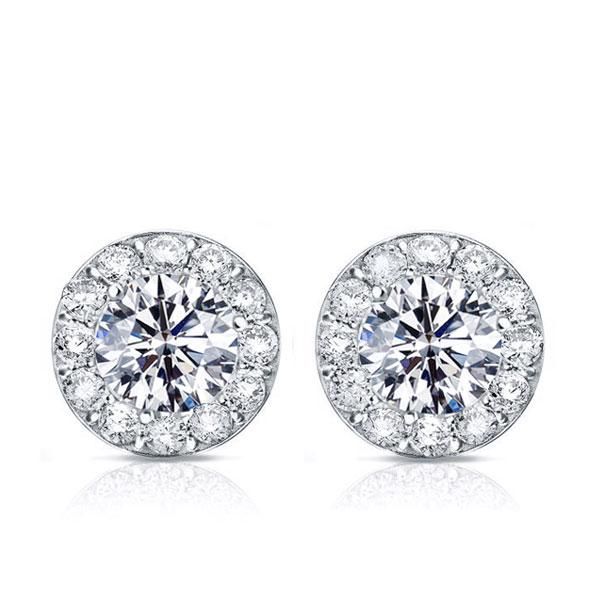 1.00ctw....diamond Stud Earrings 1.00ct Total Weight Full Cut Round  Brilliant Set in 14kt White Gold at a Very Affordable Price. - Etsy