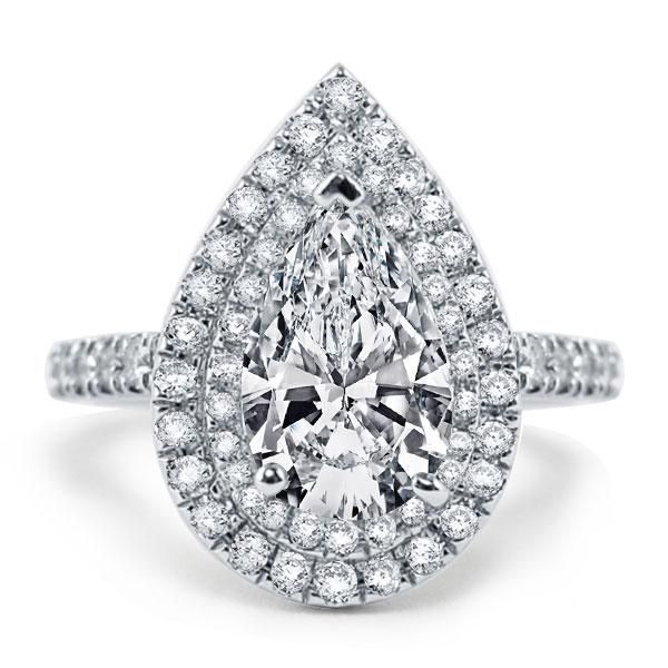 Pear Engagement Rings with Halo