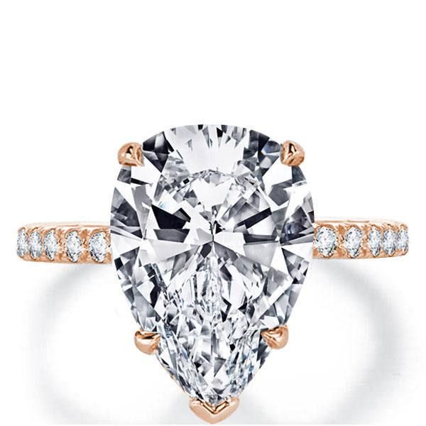 Rose Gold Pear Shaped Engagement Ring