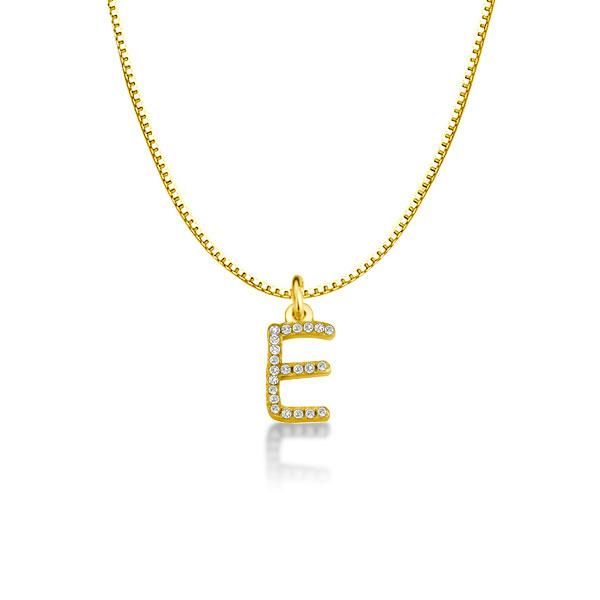 14k Gold Initial Necklace, Initial Necklace