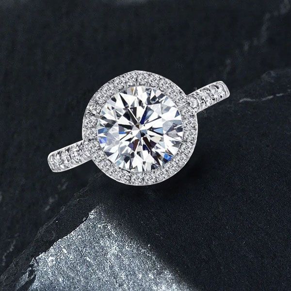 Round Engagement Rings with Halo