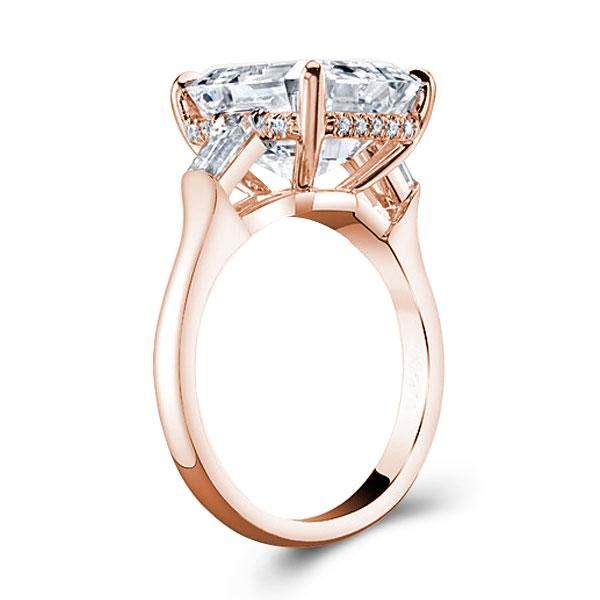 Rose Gold Emerald Engagement Rings