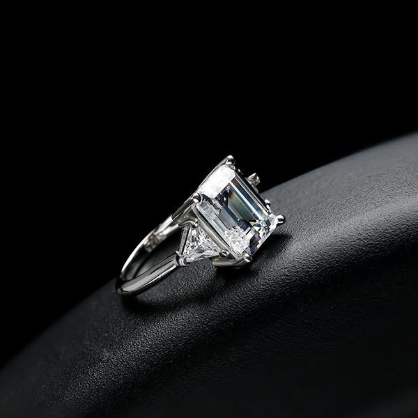 Emerald Cut White Sapphire Ring