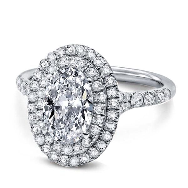 Double Halo Engagement Ring Setting