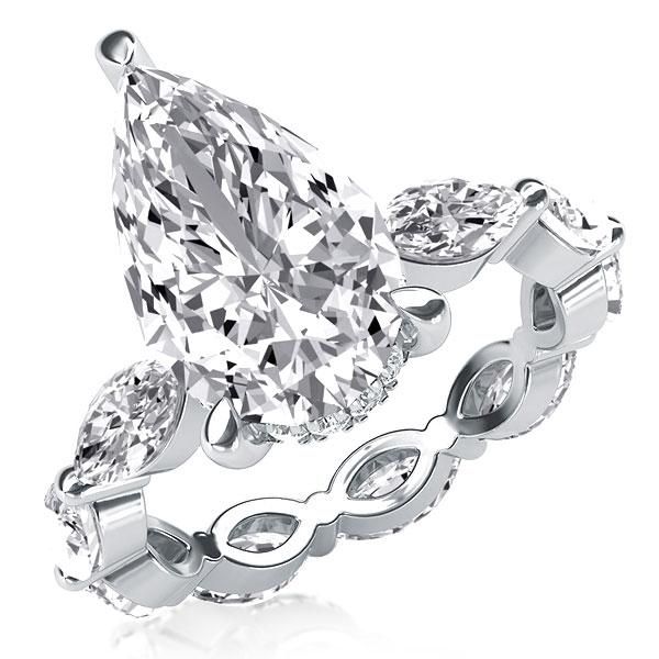 pear-shaped engagement rings