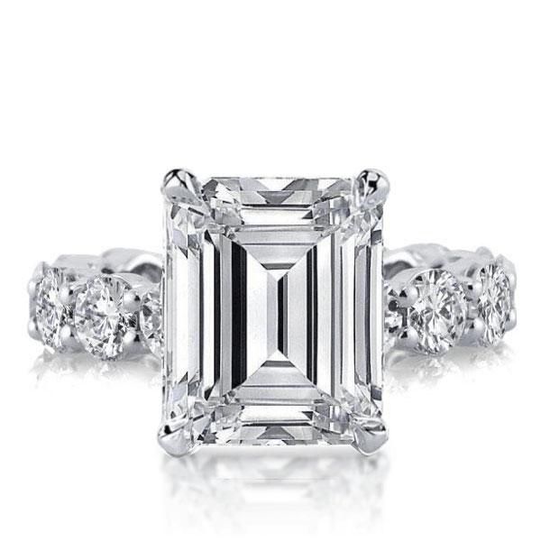 Emerald Cut White Sapphire Ring