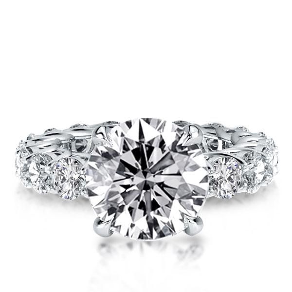 Italo eternity round created white sapphire engagement ring clearance