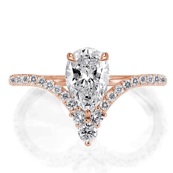 Pear Shaped Rose Gold Ring