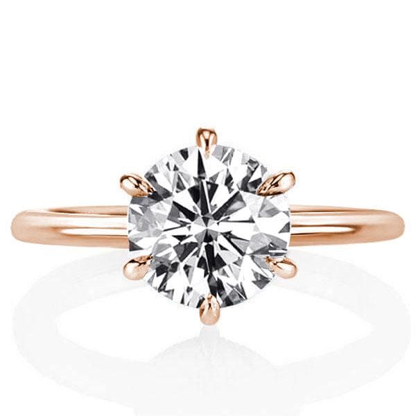 Rose Gold Simple Engagement Ring