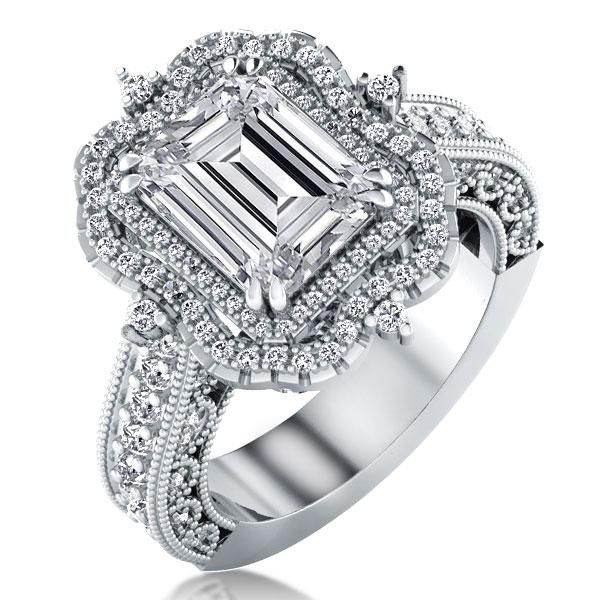 Emerald Cut Vintage Engagement Rings