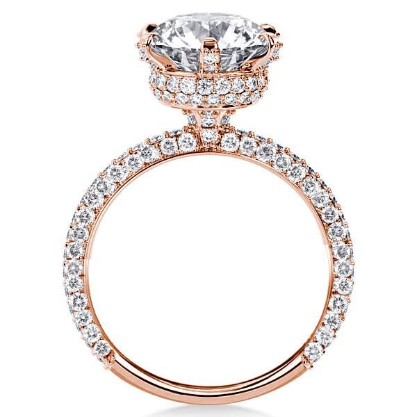 rose gold halo engagement ring