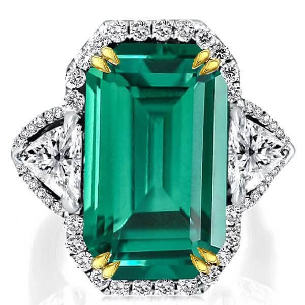 Emerald Cut Halo Engagement Ring