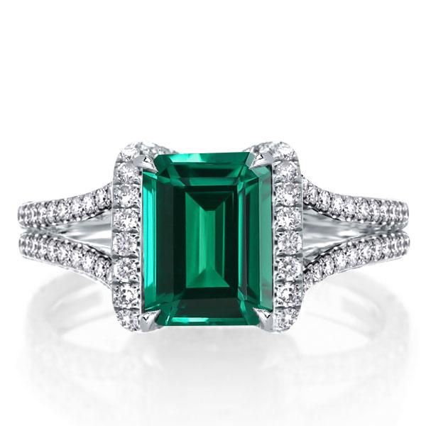 green engagement rings