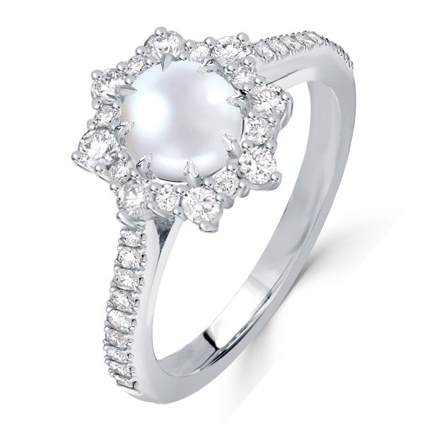 Vintage Pearl Engagement Rings