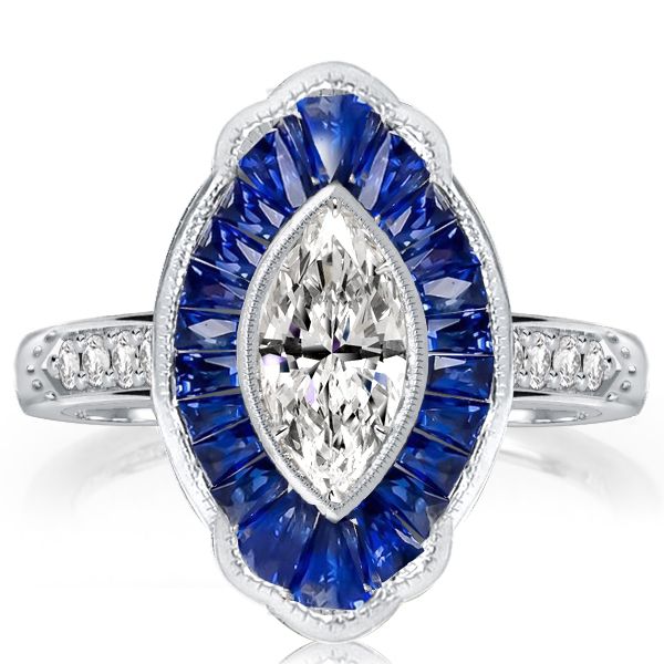 Marquise Halo Ring