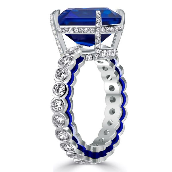Sapphire Halo Engagement Rings