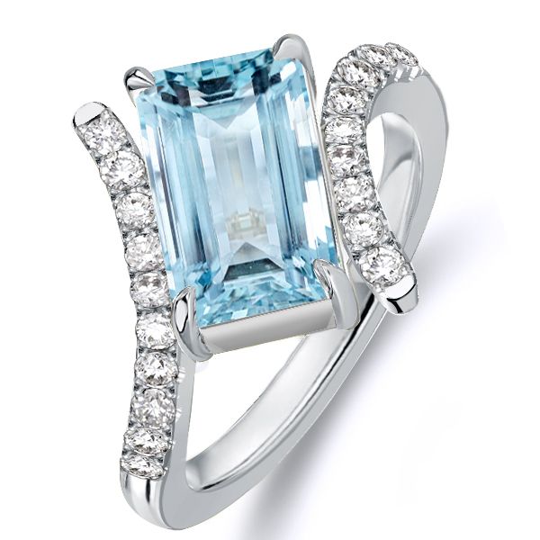 Aquamarine Engagement Ring Vintage