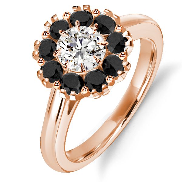 Rose Gold Round Engagement Rings