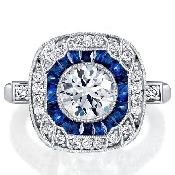 Art Deco engagement ring settings