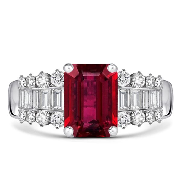 Unique ruby engagement rings