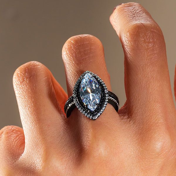 Marquise Halo Ring