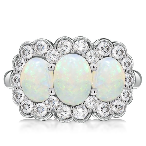 Female Opal Engagement Ring
