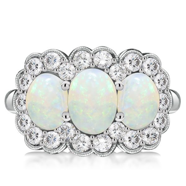 Female Opal Engagement Rings