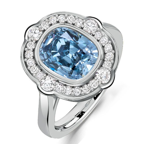 Sapphire Halo Engagement Rings