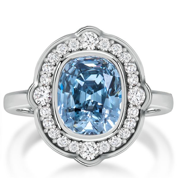 Cushion Cut Halo Ring