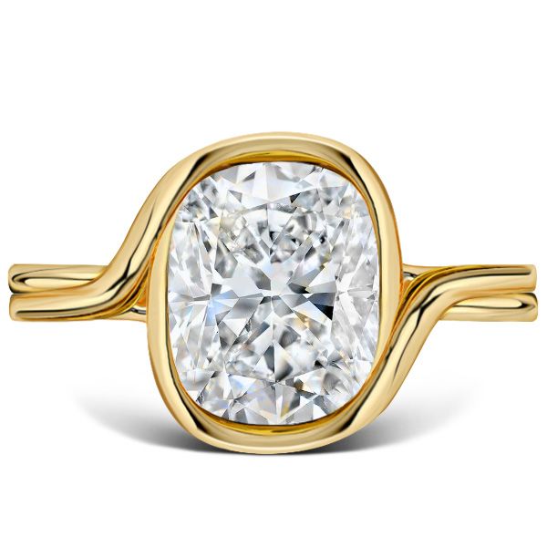 Aura cushion-cut diamond ring